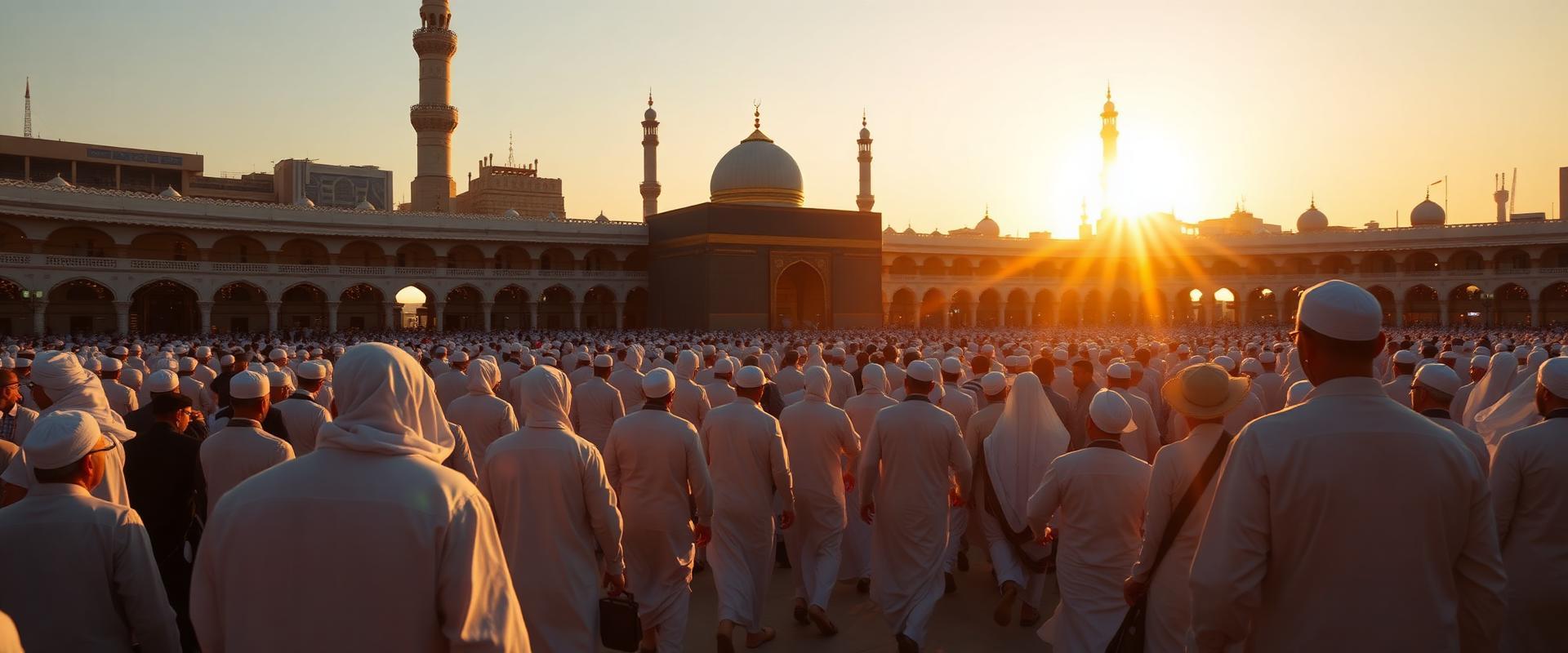 Pilgrims at the Holy Mosque